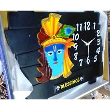 OkaeYa Krishna Blesing Photo with Clock Gifty