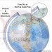 OkaeYa Political Laminated Cartography 12 Inch Educational Globe with Steel Finish Arc 