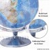 OkaeYa Political Laminated Cartography 12 Inch Educational Globe with Steel Finish Arc 