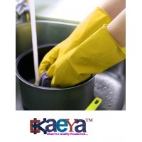 OkaeYa Portable Dishwashing Household Latex Gloves Waterproof Kitchen Washing Cleaning Gloves Rubber Cleaning Tools Accessories