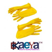 OkaeYa 2 Pairs of Reusable Latex Safety Gloves for Washing, Cleaning, Kitchen, Garden and Sanitation