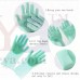 OkaeYa Silicone Dish Washing Gloves, Silicon Cleaning Gloves, Silicon Hand Gloves for Kitchen Dishwashing and Pet Grooming, Great for Washing Dish, Kitchen, Car, Bathroom (1 Pair)