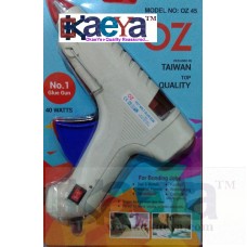 OKaeYa 40w 40 Watt Hot Melt Glue Gun Coated Nozzle With Indicator and On Off Switch With FREE 3 Big Glue Sticks - 8 inch(40w Gluegun)