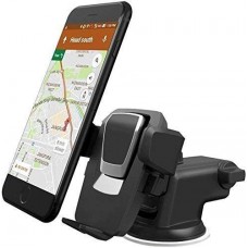 OkaeYa Car Quick One Touch 360 Adjustable 3-in-1 Car Mount Holder for All Smartphones (Pro Series, Black)