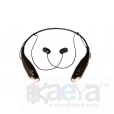 OkaeYa BT-11 Extra Bass Sports Convenient Neckband design In-Ear Headphones (Black)