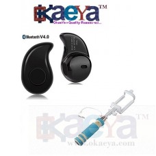 OkaeYa-S530 Mini Wireless Bluetooth 4.0 Headset With Pocket Selfie Stick Monopod