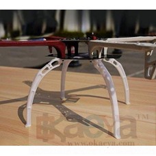 OkaeYa High Landing Gear Skid for DJI F450 F550 SK480 FPV with Screws for Assembling (White) - Set of 4 Pieces