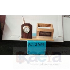 OkaeYa Multi-Functional Wooden Desk Organiser, Pen Stand/Pencil Stand, Stationery Stand for Office and Students Use