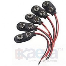 OkaeYa 9V Battery Snap-on Connector Clip With Wire Holder Cable Leads Cord 