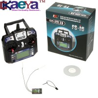 OkaeYa FlySky FS-i6 2.4G 6ch Transmitter and Receiver System LCD Screen for RC Helicopter