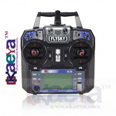 OKaeYa Fly Sky I6 (6 - Channel Transmitter And Receiver) / RC Remote for Quad rotor / FLY SKY 2.4G FS-i6 6 CH Channel Radio Model RC Transmitter Receiver Control