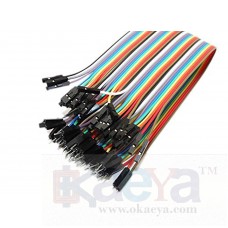 OkaeYa 120 Pieces Jumper Wire Set 40 M-M + 40 M-F + 40 F-F Wires