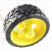 OkaeYa Duel Shaft Bo Motor 150 Rpm With Wheel, Black and Yellow