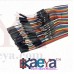 OkaeYa 3 Packs 20cm Multicolored 40 Pin Male to Female 40 Pin Male to Male 40 Pin Female to Female Breadboard Jumper Wires Ribbon Cables Kit