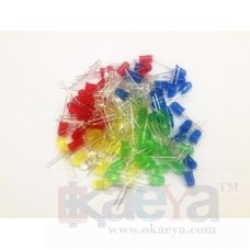 OkaeYa 600 Pcs - 6 Color 5MM LED with Component Box Heavy Duty