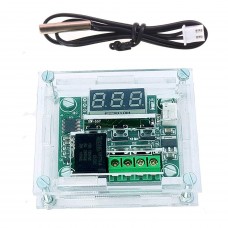 OkaeYa Temperature Controller Module with Case,1 piece W1209 Display Digital Thermostat Module with Waterproof NTC Probe
