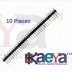 OkaeYa -10Pcs- (40x1) Pin Single Row Straight male header(Berg) and 10Pcs- (40x1) Female Pin Header Connector Strip