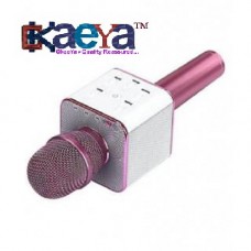 OkaeYa Q7 Wireless Handheld Karaoke Microphone Wireless Microphone(Multi-Color, Color May Vary As Per Availability)
