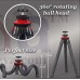 OkaeYa Flexible Tripod with 360° Rotating Ball Head Tripod for All DSLR Cameras(Max Load 1.5 kgs) & Mobile Phones + Free Heavy Duty Mobile Holder (10 Inch, Black)