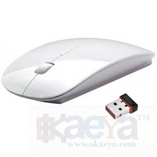 OkaeYa Wireless Optical Mouse for Laptop, Pc, USB Receiver, 2.4 Ghz Ultra Slim, Black