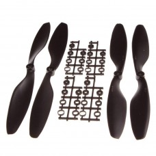 OkaeYa 2 Sets Carbon Nylon 10X4.5 Inch 1045 / R CW CCW Propeller, Multi-Copter Clockwise Rotating/Counter(Black)