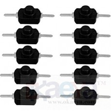 OkaeYa.com 1.5A 2 Pin On Off Torch Latching Push Button Switch 10 Pcs