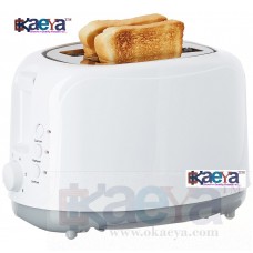 OkaeYa 750-Watt Pop-up Toaster (White)