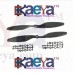 OkaeYa 2 Sets Carbon Nylon 10x4.5 inch 1045 / R CW CCW Green Propeller, Multi-Copter Clockwise Rotating / Counter (Black)