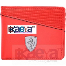 OkaeYa Men's Wallet (Red Stylish) (Original Products by OkaeYa), Men's Red Wallet(6 Card Slots)