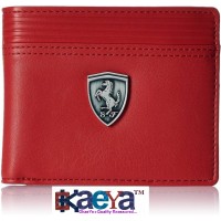 OkaeYa Men's Wallet Comfortable for All (Red) (Original Products by OkaeYa), Puma Men's Red Wallet(6 Card Slots)