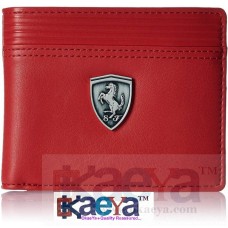 OkaeYa Men's Wallet Comfortable for All (Red) (Original Products by OkaeYa), Puma Men's Red Wallet(6 Card Slots)