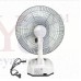 OkaeYa.com Akari Ak-8010 10" Rechargeable Ac/Dc Table Fan with Emergency Led Light, Solar Charging Facility -White