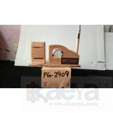 OkaeYa Multi-Functional Wooden Desk Organiser, Pen Stand/Pencil Stand, Stationery Stand for Office and Students Use