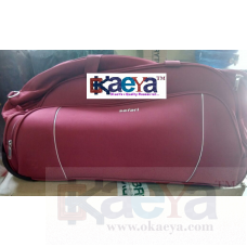 OkaeYa Safari Polyester 55 cms red Softsided Suitcase (infinity 55 RDFL red)