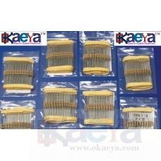 OkaeYa 400 Pcs 20 Values Assorted 0.25W Carbon film Resistor Mixed Kit