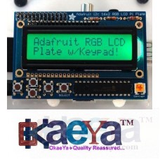 OkaeYa Adafruit Industries RGB Positive 16x2 LCD Keypad Kit For Raspberry Pi