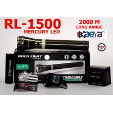 OkaeYa RL-1500 Mercury Led Rechargeable Industrial Security Purpose Metal Torch