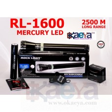 OkaeYa RL-1600 Mercury Led Rechargeable Industrial Security Purpose Metal Torch 