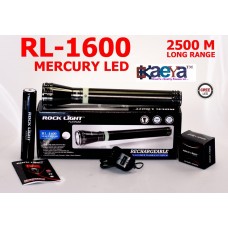 OkaeYa RL-1600 Mercury Led Rechargeable Industrial Security Purpose Metal Torch 