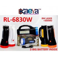 OkaeYa RL-6830W 8W Laser+30SMD Led Rechargeable Torch 