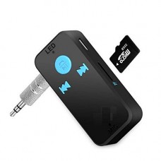 OkaeYa X6 Bluetooth Dongle Car Bluetooth 4.0 USB Music Audio Receiver with TF Card Wireless 3.5MM Jack Bluetooth Transmitter Bluetooth Audio Music Adapter Car Aux Wireless Handsfree Dongle Kit