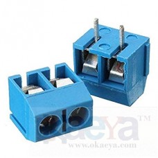 OkaeYa 2 PIN PCB Mount Screw Terminal Block Connectors - (Pack of 10)