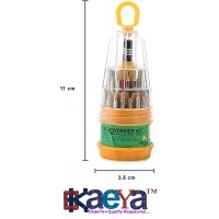 OkaeYa Magnetic Precision Screwdriver Tool Set- 31 In 1 (Yellow)