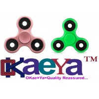 OkaeYa Chrome Fidget Spinner Combo Pack of 2 (Random Color)