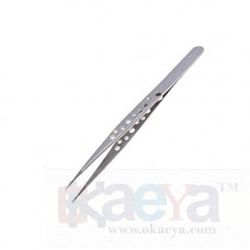 OkaeYa Anti-Magnetic Sharp Point Stainless Steel Straight Electronic Precision Straight Curved Tweezers for Mobile Repair Tool