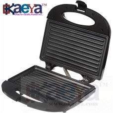 OkaeYa Non-Stick Grill Sandwich Maker, toaster, griller (750 watt, Black)