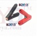 OkaeYa- 2Pcs 90Mm 100A Plastic Crocodile Alligator Car Battery Clips Clamps Red And Black