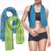 OkaeYa Cooling Towel Tancano Microfiber Towels for Instant Relief Sports Towel Headwear for Golf Swimming Football Workout Gym 40"x12" Travel Towel for Sweat