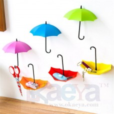 Okaeya 3 Pcs Umbrella Key ring Hat Wall Multipurpose Holder Hanger Hooks