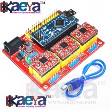 OkaeYa V4 Board + Arduino Nano Panel + A4988 Driver Plate (4 in 1 3D Printer Suit )